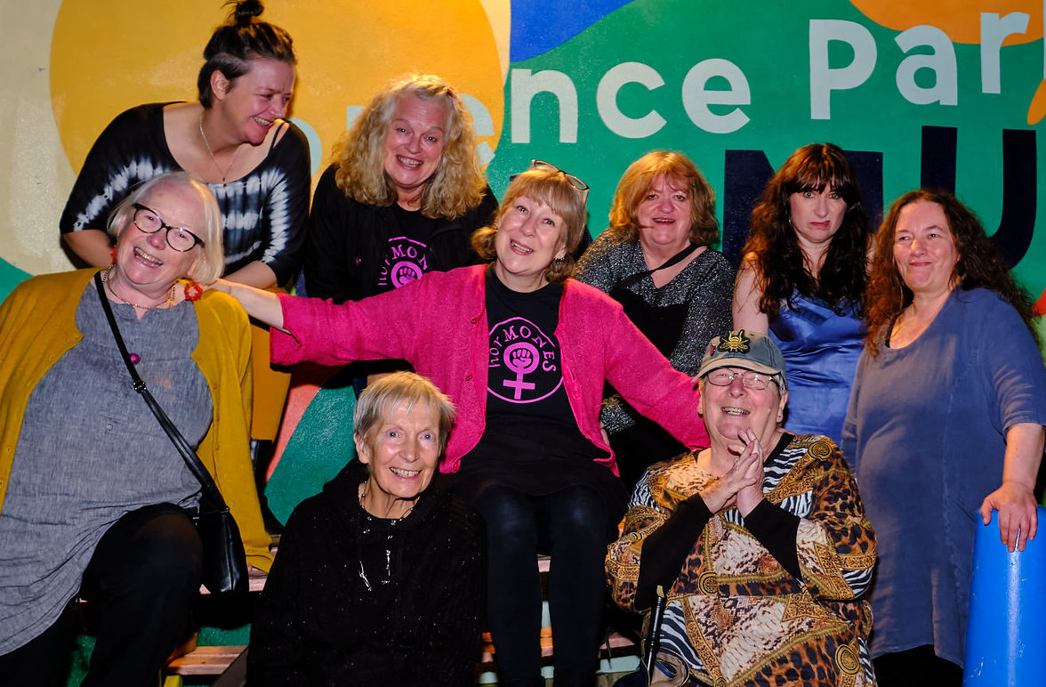 the band ready for the stage